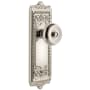 Grandeur Windsor Solid Brass Rose Dummy Door Knob Set with Bouton Knob Polished Nickel