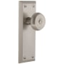 Grandeur Fifth Avenue Solid Brass Privacy Door Knob Set with Bouton Knob and 2-3/8" Backset Satin Nickel