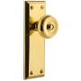 Grandeur Fifth Avenue Solid Brass Privacy Door Knob Set with Bouton Knob and 2-3/8" Backset Lifetime Brass