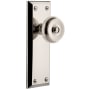 Grandeur Fifth Avenue Solid Brass Privacy Door Knob Set with Bouton Knob and 2-3/8" Backset Polished Nickel