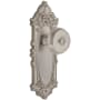 Grandeur Grande Victorian Solid Brass Rose Privacy Door Knob Set with Bouton Knob and 2-3/8" Backset Satin Nickel