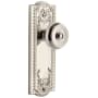 Grandeur Parthenon Solid Brass Rose Privacy Door Knob Set with Bouton Knob and 2-3/8" Backset Polished Nickel