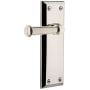 Grandeur Fifth Avenue Solid Brass Rose Right Handed Passage Door Lever Set with Georgetown Lever and 2-3/8" Backset Polished Nickel