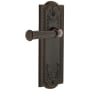 Grandeur Parthenon Solid Brass Rose Right Handed Passage Door Lever Set with Georgetown Lever and 2-3/8" Backset Timeless Bronze