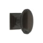 Grandeur Eden Prairie 1-3/4” Solid Brass Vintage Oval Cabinet Knob with Carre Square Rosette Timeless Bronze