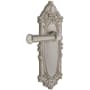 Grandeur Grande Victorian Solid Brass Rose Dummy Door Lever Set with Georgetown Lever Satin Nickel