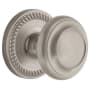 Grandeur Newport Solid Brass Rose Passage Door Knob Set with Circulaire Knob and 2-3/8" Backset Satin Nickel