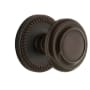 Grandeur Newport Solid Brass Rose Passage Door Knob Set with Circulaire Knob and 2-3/8" Backset Timeless Bronze