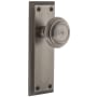 Grandeur Fifth Avenue Solid Brass Rose Single Dummy Door Knob with Circulaire Knob Antique Pewter