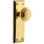 Grandeur Fifth Avenue Solid Brass Rose Single Dummy Door Knob with Circulaire Knob Polished Brass