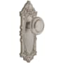 Grandeur Grande Victorian Solid Brass Rose Dummy Knob Set with Circulaire Knob Satin Nickel
