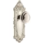 Grandeur Grande Victorian Solid Brass Rose Dummy Knob Set with Circulaire Knob Polished Nickel