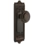 Grandeur Windsor Solid Brass Rose Dummy Door Knob Set with Circulaire Knob Timeless Bronze