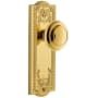 Grandeur Parthenon Solid Brass Rose Privacy Door Knob Set with Circulaire Knob and 2-3/8" Backset Lifetime Brass