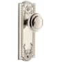 Grandeur Parthenon Solid Brass Rose Privacy Door Knob Set with Circulaire Knob and 2-3/8" Backset Polished Nickel