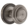 Grandeur Newport Solid Brass Rose Privacy Door Knob Set with Circulaire Knob and 2-3/8" Backset Antique Pewter
