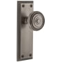 Grandeur Fifth Avenue Solid Brass Rose Passage Door Knob Set with Soleil Knob and 2-3/8" Backset Antique Pewter
