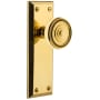 Grandeur Fifth Avenue Solid Brass Rose Passage Door Knob Set with Soleil Knob and 2-3/8" Backset Lifetime Brass