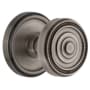 Grandeur Georgetown Solid Brass Rose Passage Knob Set with Soleil Knob and 2-3/8" Backset Antique Pewter