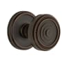 Grandeur Georgetown Solid Brass Rose Passage Knob Set with Soleil Knob and 2-3/8" Backset Timeless Bronze