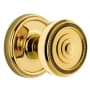 Grandeur Georgetown Solid Brass Rose Passage Knob Set with Soleil Knob and 2-3/8" Backset Lifetime Brass