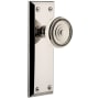 Grandeur Fifth Avenue Solid Brass Rose Single Dummy Door with Soleil Knob Polished Nickel