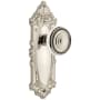 Grandeur Grande Victorian Solid Brass Rose Dummy Knob Set with Soleil Knob Polished Nickel