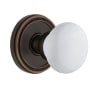 Grandeur Soleil Solid Brass Single Dummy Door Knob with Hyde Park Knob Timeless Bronze