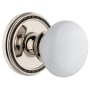 Grandeur Soleil Solid Brass Single Dummy Door Knob with Hyde Park Knob Polished Nickel
