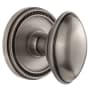 Grandeur Soleil Solid Brass Single Dummy Door Knob with Eden Prairie Knob Antique Pewter