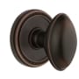 Grandeur Soleil Solid Brass Single Dummy Door Knob with Eden Prairie Knob Timeless Bronze