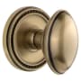 Grandeur Soleil Solid Brass Single Dummy Door Knob with Eden Prairie Knob Vintage Brass