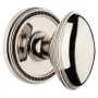 Grandeur Soleil Solid Brass Single Dummy Door Knob with Eden Prairie Knob Polished Nickel