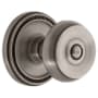 Grandeur Soleil Solid Brass Single Dummy Door Knob with Bouton Knob Antique Pewter