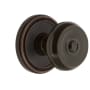 Grandeur Soleil Solid Brass Single Dummy Door Knob with Bouton Knob Timeless Bronze