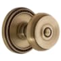 Grandeur Soleil Solid Brass Single Dummy Door Knob with Bouton Knob Vintage Brass