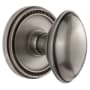 Grandeur Soleil Solid Brass Dummy Door Knob Set with Eden Prairie Knob Antique Pewter