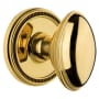 Grandeur Soleil Solid Brass Dummy Door Knob Set with Eden Prairie Knob Polished Brass