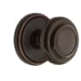 Grandeur Soleil Solid Brass Dummy Door Knob Set with Circulaire Knob Timeless Bronze