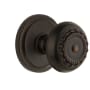 Grandeur Circulaire Solid Brass Rose Passage Door Knob Set with Parthenon Knob and 2-3/8" Backset Timeless Bronze