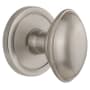 Grandeur Circulaire Solid Brass Rose Single Dummy Door Knob with Eden Prairie Knob Satin Nickel