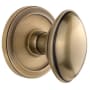 Grandeur Circulaire Solid Brass Rose Single Dummy Door Knob with Eden Prairie Knob Vintage Brass