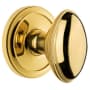 Grandeur Circulaire Solid Brass Rose Single Dummy Door Knob with Eden Prairie Knob Lifetime Brass