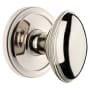 Grandeur Circulaire Solid Brass Rose Single Dummy Door Knob with Eden Prairie Knob Polished Nickel