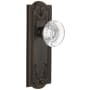Grandeur Parthenon Solid Brass Rose Single Dummy Door Knob with Bordeaux Crystal Knob Timeless Bronze