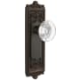 Grandeur Windsor Solid Brass Rose Dummy Door Knob Set with Bordeaux Crystal Knob Timeless Bronze