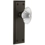 Grandeur Fifth Avenue Solid Brass Rose Single Dummy Door Knob with Burgundy Crystal Knob Timeless Bronze