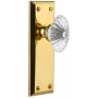 Grandeur Fifth Avenue Solid Brass Rose Single Dummy Door Knob with Burgundy Crystal Knob Lifetime Brass
