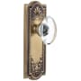 Grandeur Parthenon Solid Brass Rose Single Dummy Door Knob with Provence Crystal Knob Vintage Brass