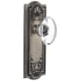 Grandeur Parthenon Solid Brass Rose Single Dummy Door Knob with Provence Crystal Knob Antique Pewter